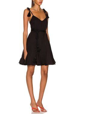 NWT $410 RHODE CASEY SLEEVELESS BLACK MINI DRESS SIZE S